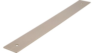 Unterlage Quakenbrück Druckguss edelstahleffekt - 222 mm lang  vor weißem Hintergrund