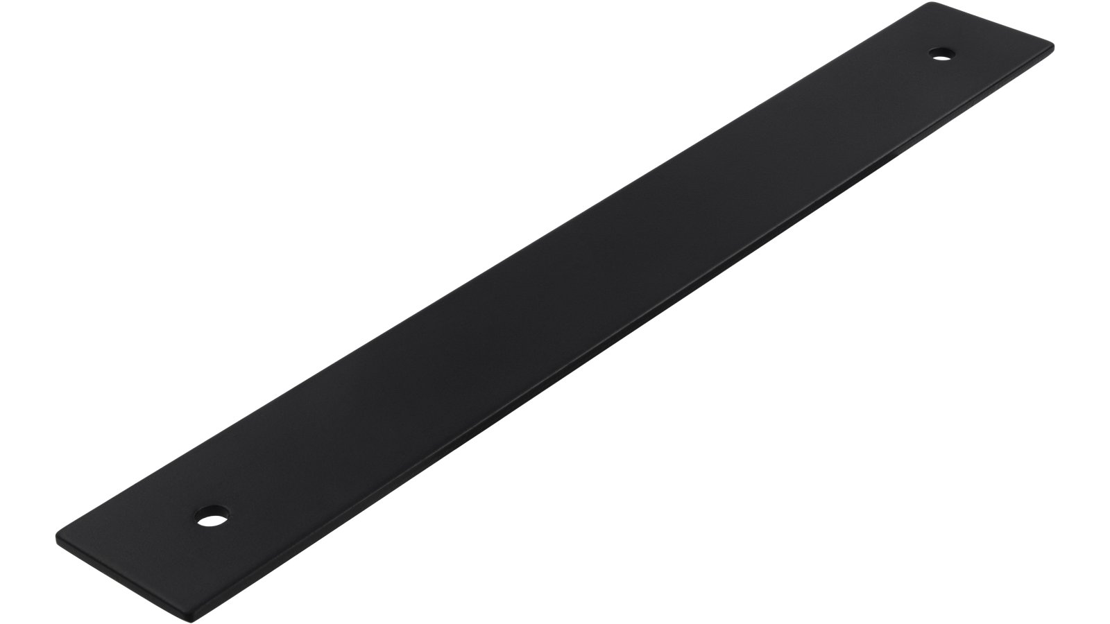Unterlage Quakenbrück Stahl schwarz matt pulverbeschichtet - 190 mm lang vor weißem Hintergrund